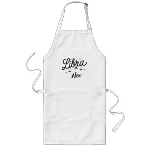 Personalized Libra Zodiac Sign Art  Long Apron