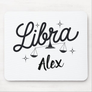Personalized Libra Zodiac Sign Art  Mouse Pad