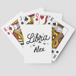 Personalized Libra Zodiac Sign Art Playing Cards