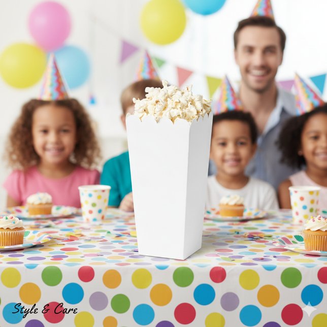 Personalized Light Gray Party Popcorn Favour Box (Personalized Light Gray Party Popcorn Favor Boxes)
