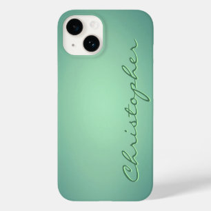Personalized light green Radial Texture Case-Mate iPhone 14 Case