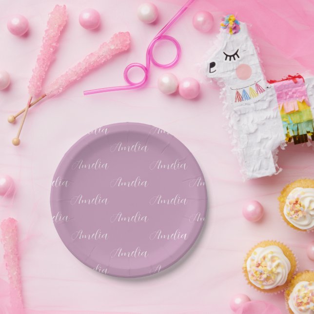 Personalized Lily Paper Plate (Party)