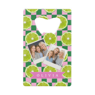 Personalized Lime Gingham Citrus Custom Name