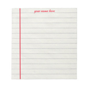 Personalized Lined Notepad