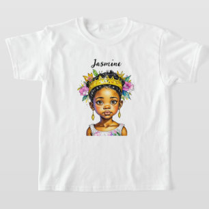 Personalized Little Girl Princess of Color T-Shirt