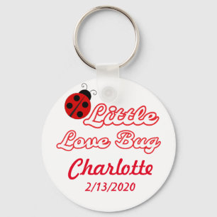 Personalized Little Love Bug Ladybug Key Ring