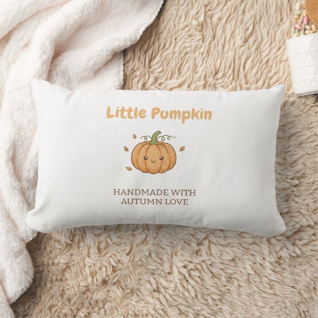 Personalized Little Pumpkin Baby Blanket Lumbar Cushion (Blanket)