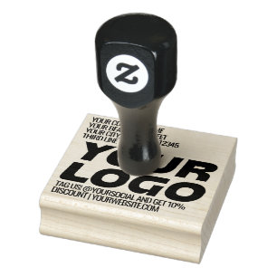 Personalized Logo and Text Promotional Rubber Stamp