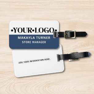 Personalized Logo Blue Luggage Tag