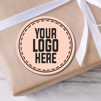 Personalized Logo Business Branding Packaging Classic Round Sticker