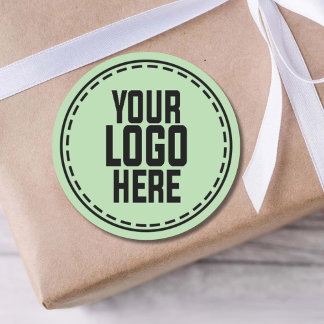 Personalized Logo Business Branding Packaging Classic Round Sticker