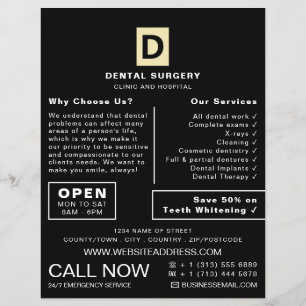 Personalized Logo, Dentistry, Dentist Advertising Flyer