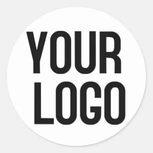 Personalized logo design template on classic round sticker