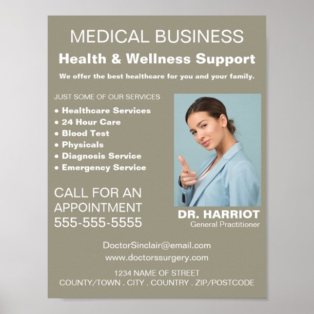 Personalized Logo, General Practitioner, Nurse Poster (Front)