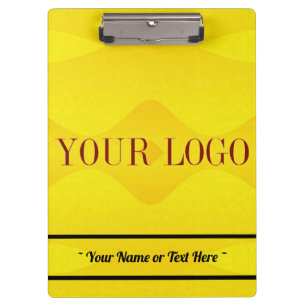 Personalized Logo Name Yellow Clipboard