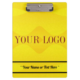Personalized Logo Name Yellow Clipboard