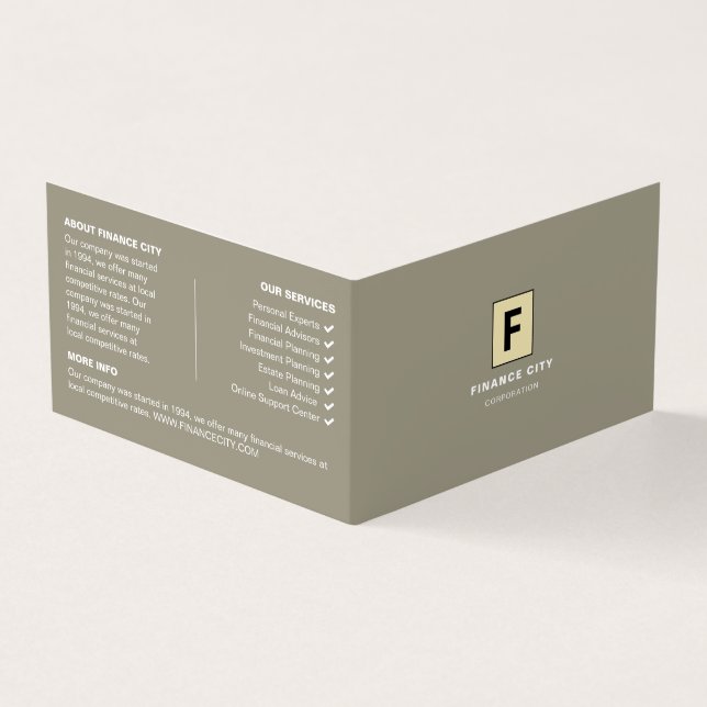 Personalized Logo & Photo, Business & Finance Business Card (Outside)