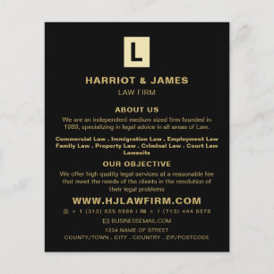 Personalized Logo, Sleek Legal Services Advert Flyer