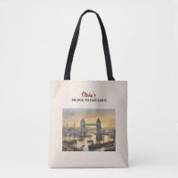 Personalized London Tower Bridge Shoulder Tote