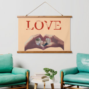 Personalized Love Acronym With photo Hanging Tapestry