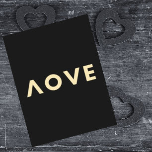 Personalized Love Cool Modern Minimalist Valentine Holiday Card