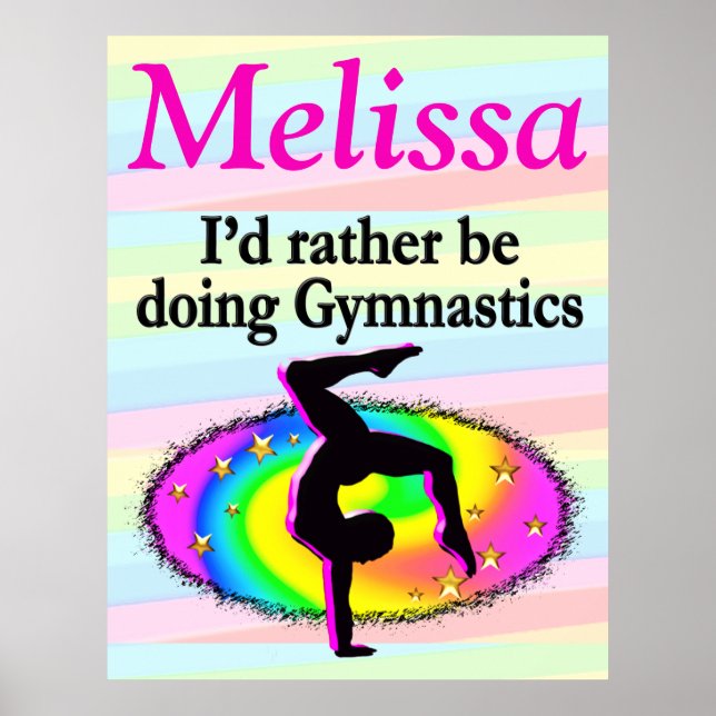 PERSONALIZED LOVE GYMNASTICS POSTER (Front)