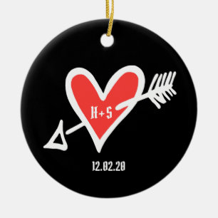 Personalized Love Heart Ceramic Decoration