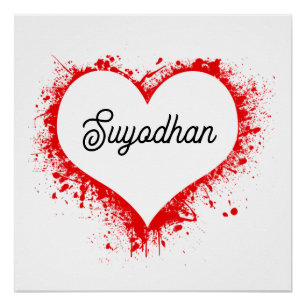 Personalized love Heart Poster