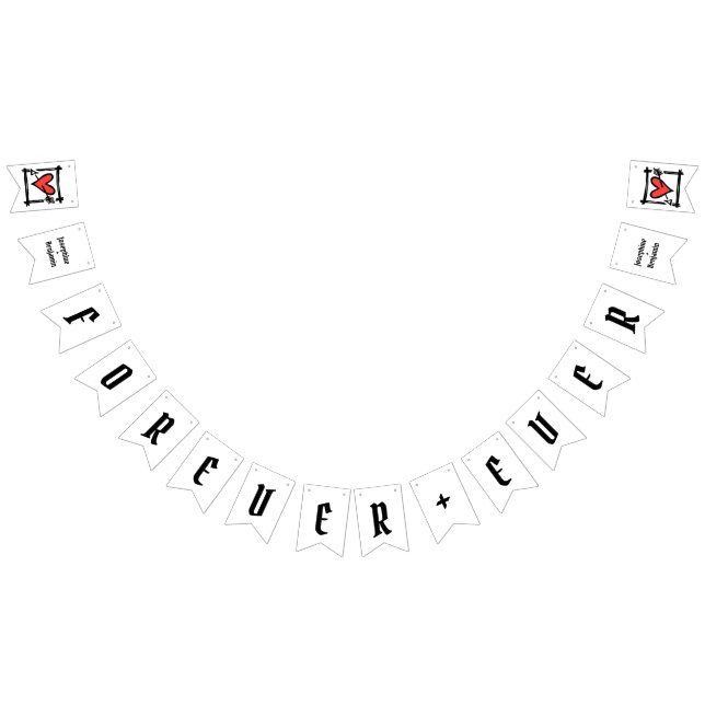 Personalized Love Heart Wedding Bunting (All)