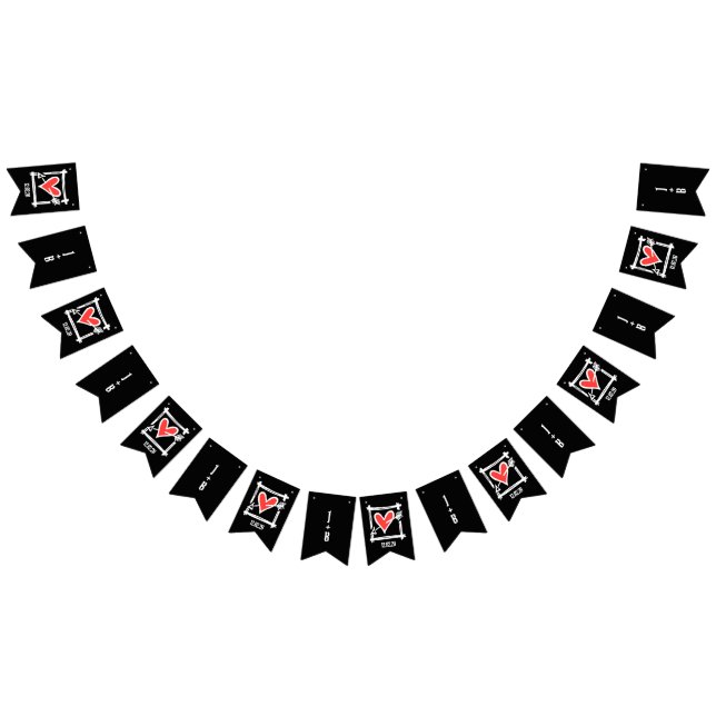 Personalized Love Heart Wedding Bunting (All)