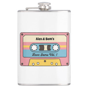 Personalized Love Jams Cassette Tape – Custom Name Hip Flask