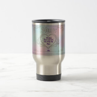 Personalized Love Message – Customizable Heart Travel Mug