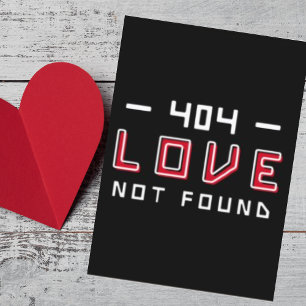 Personalized Love not Found Funny Anti Valentines Holiday Card