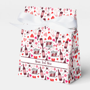 Personalized Love Potion Wine Seamless Pattern Favour Box