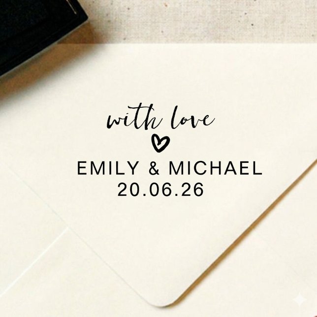 Personalized Love Script Wedding Name Stamp (Creator Uploaded)