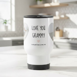 Personalized Love You Grammy Custom Photo Gift Travel Mug