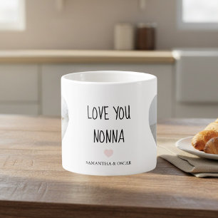 Personalized Love You Nonna   Custom Grandma Gift Espresso Cup