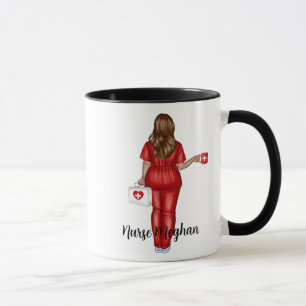 Personalized "LPN Life" Nurse (Brown Hair) Mug
