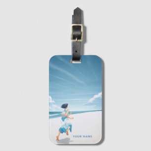 Personalized Luggage Tag Whimsical Japanese Art