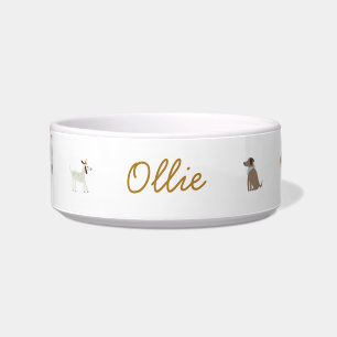 Personalized Luxe Dog Food Water Bowl