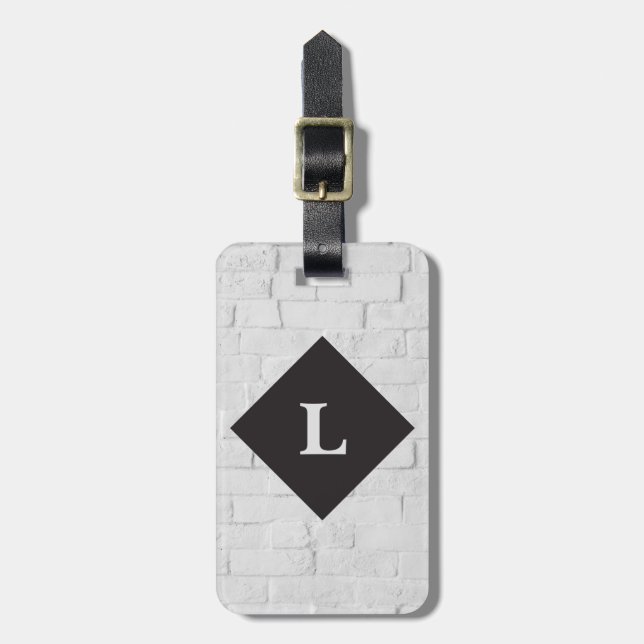 Personalized Luxurious White Brick luggage tag (Front Vertical)