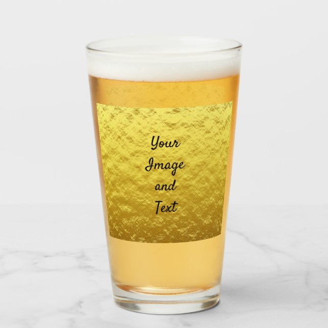 Personalized luxury golden foil glass (Front Filled)