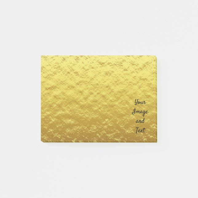 Personalized luxury golden foil post-it notes (Front)