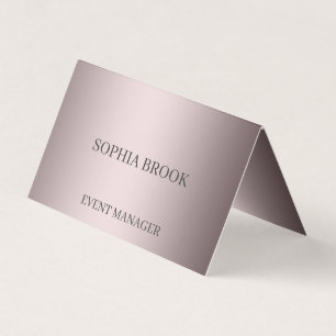 Personalized luxury silver metallic foil business card