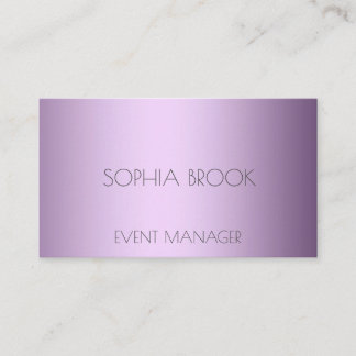 Personalized luxury violet metallic foil business card