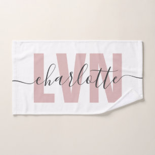 Personalized LVN Licensed Vocational Nurse Chic Hand Towel