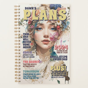 Personalized Magazine Cover Goals Quotes Planner