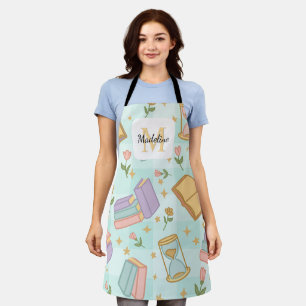 Personalized Magic Books Girly Mint Green Apron