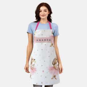 Personalized Magical Fairy Dachshund Dog in Pink  Apron