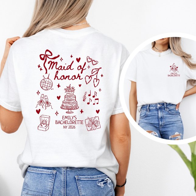 Personalized Maid of Honor Champagne Toast T-Shirt (Creator Uploaded)
